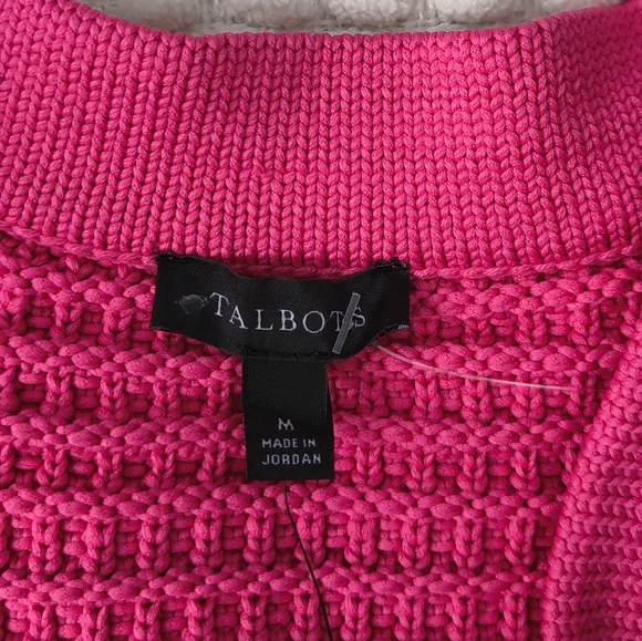 Talbots Pink Kate Cardigan Sweater - Picture 4 of 5